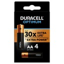 DURACELL OPTIMUM LR6 R6 AA ALKALICKÉ BATÉRIE x4