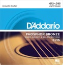 D'Addario EJ16 - fosforový bronz 12-53