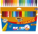 UMÝVAJÚCE ŠKOLSKÉ VÝLETY BIC KIDS ZNAČOVAČE VÍZA 24 FARIEB