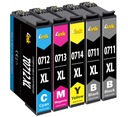 5x ATRAMENT PRE EPSON DX4050 DX4400 DX4450 DX5000