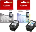 2 atramenty Canon PG512 + CL513 MX340 MX350 MX360 MX410