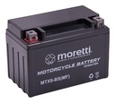 Moretti AGM (Gel) YTX9-BS batéria 12V 8Ah