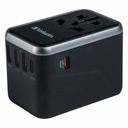 Cestovný adaptér Verbatim pre EÚ/Spojené kráľovstvo/USA 3xUSB-A/2xUSB-C PD 61W UTA-04