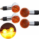 4ks Motocykel Amber Chrome Indicator World