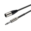 10M XLR samčí mikrofónový kábel, jack 6,3 mm stereo