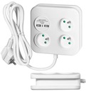 Power Strip Triple Power Predlžovací kábel 2xUSB nabíjací kábel 1,4 m