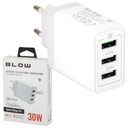 RÝCHLA SIEŤOVÁ NABÍJAČKA PRE TELEFÓN 3xUSB RÝCHLO NABÍJANIE QC 3.0 30W 5V 2.4A