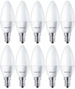 10x LED ŽIAROVKA 7W NW 4000K E14 SVIEČKA PHILIPS