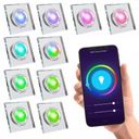 10x SKLENENÉ LED STROPNÉ SVETLO VIAC FAREBNÉ RGBW ŽIAROVKA WIFI SMARTPHONE