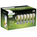 6x E27 A60 LED žiarovka 8W = 75W 1055lm 4000K Neutrál DEKORATÍVNE FILAMENT.