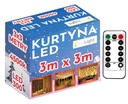 SVETELNÁ ZÁCLONA 300 LED GARLANDOVÝCH LAMP 8 FUNKCIÍ