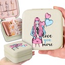 Box Case For Jewellery Beige LOVE YOU MORE Wz