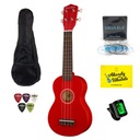 Ukulele Harley Benton Red + súprava príslušenstva