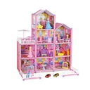 MEGA VILLA DOLLHOUSE XXL LOVELY HOUSE 194 EL. POSTAVY BÁBIK WOOPIE