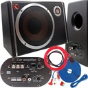 BOX AKTÍVNY SUBWOOFER BASOVÝ REPRODUKTOR 25CM ZOSILŇOVAČ + KÁBLE