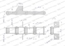 Podávacia reťaz S45, SD svorka každé 4 články, 5m Waryński
