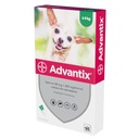 Advantix pre psy proti blchám a kliešťom do 4kg (4x 0,4ml)