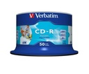 CD-R Verbatim 52x 700 MB (Cake 50) ŠIROKÉ TLAČITEĽNÉ NON-ID