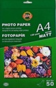 KOH I NOOR Matný fotografický papier 120g A4/50