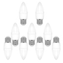 9x LED SVIEČKOVÁ ZÁVIT C37 E27 10W 800lm 3000K TEPL.BIELA