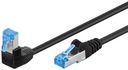 LAN Patchcord kábel CAT 6A S/FTP 1x90 čierny 5m