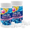 SADA 2 BAZÉNOVÝCH CHEMIKÁLIÍ NA BAZÉNOVÝ CHLÓR DLHÉ mini tablety 20g 1kg