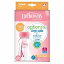 Dr Brown's Options Široká fľaša 270 ml x 2 PINKDr