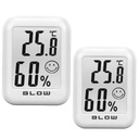 2x TEPLOMER MINI METEOSTANICA POČASIE HYGROMETER MAGNET SET BATÉRIA