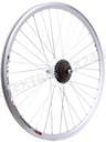 Koleso 28 Zadné strieborné ALU + 7-rýchlostná voľnobežka Shimano