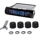 4x SENZORY TLAKU PNEUMATÍK TPMS SOLAR LCD