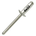 OCEĽOVÉ Slepé nity OCEL/OCEL 6x22mm - 500 KS