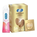 DUREX kondómy 16 Real Feel intímny gél SET