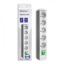 Qoltec Power Strip 1,8 m sivý (5 zásuviek)