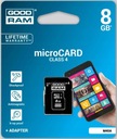 8GB PAMÄŤOVÁ KARTA MICRO SD/HC GOODRAM + SD ADAPTÉR