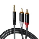 Toocki 3,5 mm až 2 RCA AUX audio kábel 3 m čierny MOY