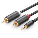 UZELENÝ KÁBEL AUDIO KÁBEL 3,5 MM MINI JACK (MALE) - 2RCA (MALE) 1,5 M (AV