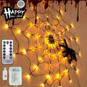 LED svetelná halloweenska dekorácia Giant Spider Web