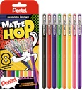 Gélové perá Pentel Mattehop, sada 8 farieb