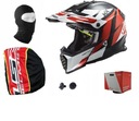 PRILBA LS2 MX437 FAST EVO STRIKE BLACK WHITE RED L