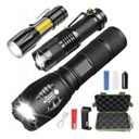 SET 3x TAKTICKÁ BATERKA CREE XM-L T6 Q5 COB