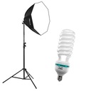 SET SOFTBOX LARGE OCTA 90cm statív + žiarovka