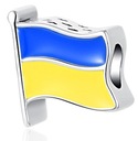 CHARMS LOVE UKRAINE prívesok I LOVE UKRAINE Ukraine FLAG srdce s925