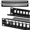 PRÁZDNY PATCH PANEL PRE RACK SKRIŇU 19 \ '\' 24 UTP PORTOV