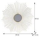 Závesná dekoračná stena ZRKADLO, zlatá, 65 cm