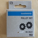 Kolesá prehadzovačky SHIMANO RD-M663 DEORE, sada 2ks Y5XU98030 s puzdrami + podložka