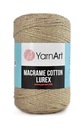 YarnArt Macrame Cotton Lurex 735 béžová šnúrka