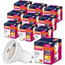 10x GU10 LED žiarovka 4,5W = 35W 350lm 3000K OSRAM