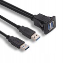 USB Adaptérový kábel 2x USB 3.0 zapustený do panelu 1m