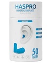 Haspro Tube50 jednorazové štuple do uší, modré, 50 párov