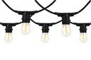 Sklenený altánok Black String light 15m x15 E27